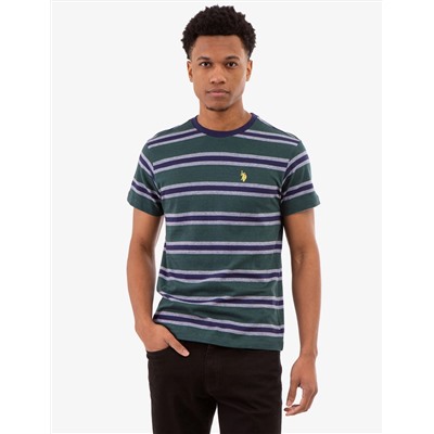 BIRDSEYE STRIPE JERSEY T-SHIRT