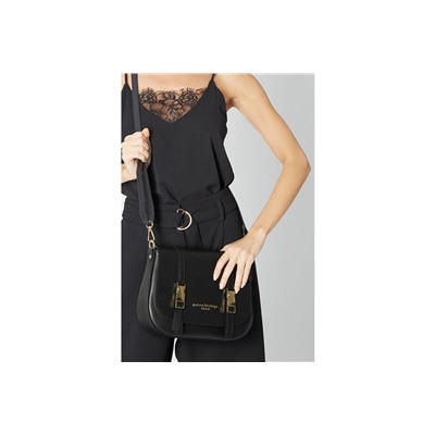 Bandolera de piel Tex Negro
