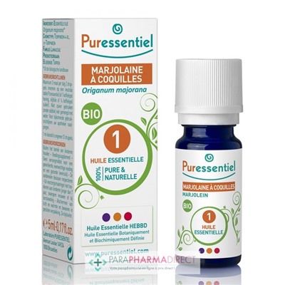 Puressentiel Huile Essentielle Marjolaine à Coquilles BIO 5 ml