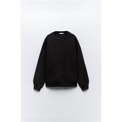 SWEATSHIRT WITH RHINESTONES