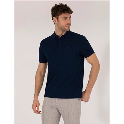 Lacivert Regular Fit Polo Yaka Basic Tişört