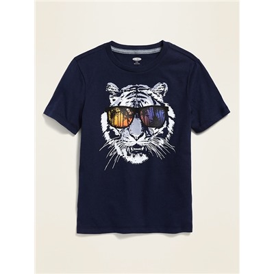 Graphic Crew-Neck Tee for Boys