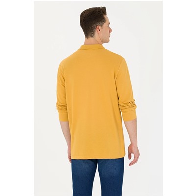 Erkek Hardal Basic Sweatshirt