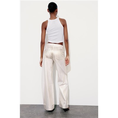 TRF MID-RISE LOOSE FOIL JEANS