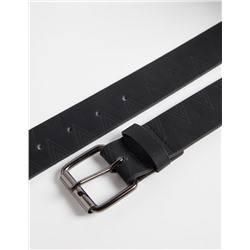 Embossed Belt, Men, Black