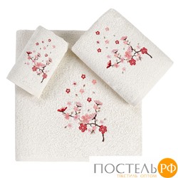 Набор Полотенец Arya с Вышивкой из Бамбука 30x50-50x90-70x140 3 Пр. Fiore Кремовый