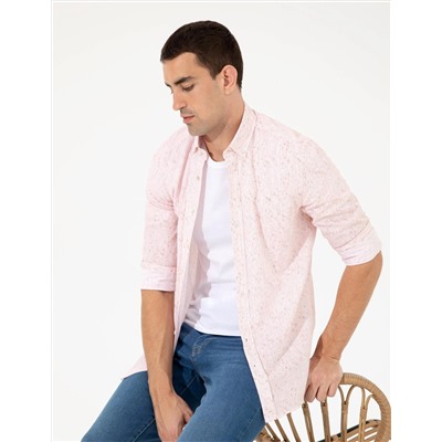 Kiremit Slim Fit Uzun Kollu Gömlek