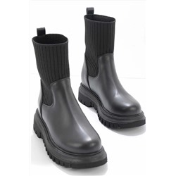 Bambi Siyah Kadın Bot & Bootie K02792021409