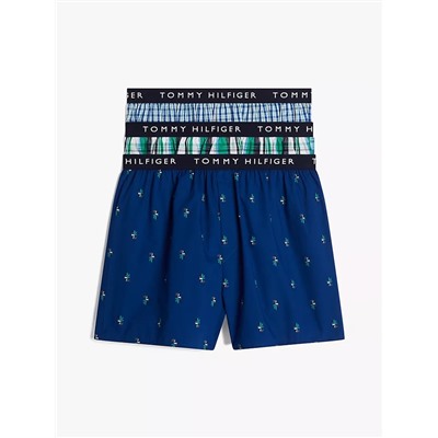 Tommy Logo Woven Boxer 3-Pack