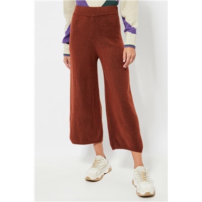 Pantalón 7/8 cintura alta - Marrón