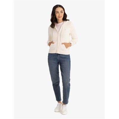 ZIP UP SWEATER WITH HOOD