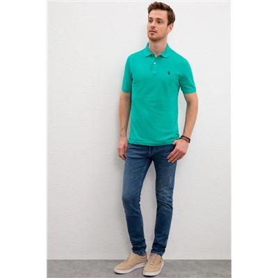 Erkek Yeşil Basic Polo Yaka Tişört