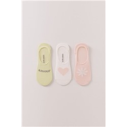 Pack 3 calcetines invisibles print "amour"
