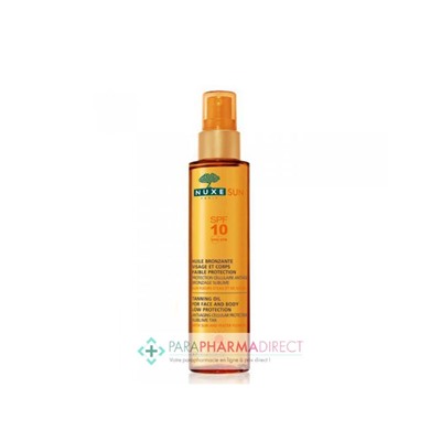 Nuxe Sun SPF10 Huile Solaire Bronzante Visage & Corps 150ml