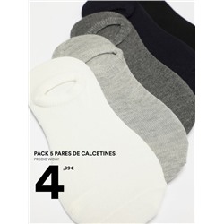 5-PACK OF BASIC NO-SHOW SOCKS