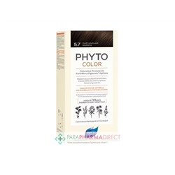 Phyto Color Coloration Permanente Enrichie en Pigments Végétaux 5.7 Châtain Clair Marron