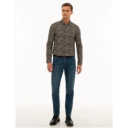 Haki Slim Fit Uzun Kollu Gömlek