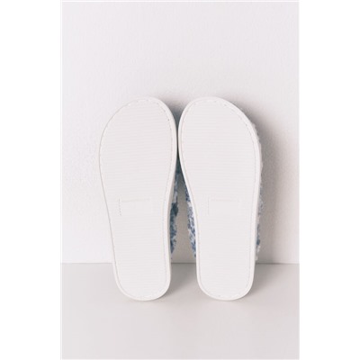Zapatillas casa borreguito parche oso brillo