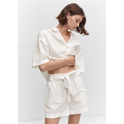 Shorts algodón lino