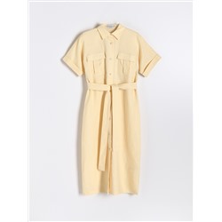 PREMIUM Hemdblusenkleid aus Leinen