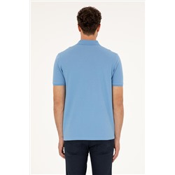 Erkek Regular Fit Polo Yaka Koyu Mavi Tişört