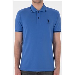 Erkek Polo Yaka İndigo Basic Tişört