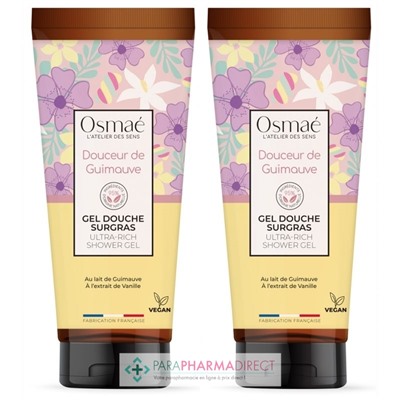 Osmaé Douceur de Guimauve - Gel Douche Surgras - LOT de 2x200mlLot  × 2