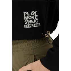 Kadın Siyah Bisiklet Yaka Sweatshirt