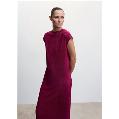 Vestido largo plisado