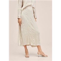 Falda satinada textura -  Mujer | MANGO OUTLET Melilla