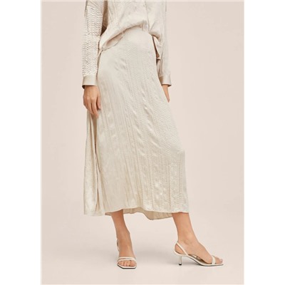 Falda satinada textura -  Mujer | MANGO OUTLET Melilla