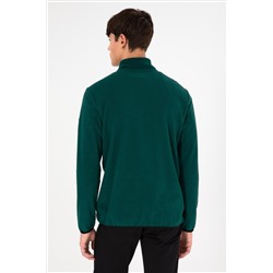 Erkek Koyu Yeşil Basic Sweatshirt