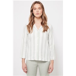 Camisa Blanco y gris