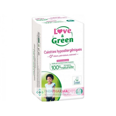 Love&Green Culottes Hypoallergéniques T6 + de 16kg 16 culottes