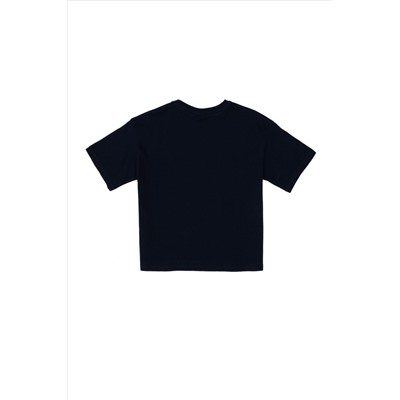 Erkek Çocuk Lacivert Comfort Basic Bisiklet Yaka Tişört