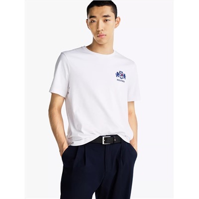Embroidered Flag Crest T-Shirt