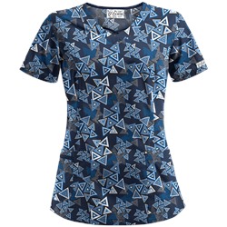 UA Right Angle Navy Scrub Top