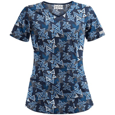 UA Right Angle Navy Scrub Top