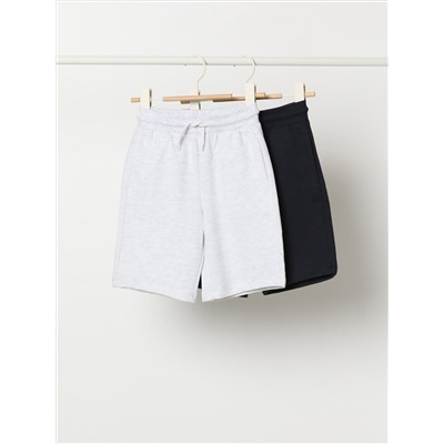 PACK OF 2 PAIRS OF BASIC FLEECE SHORTS