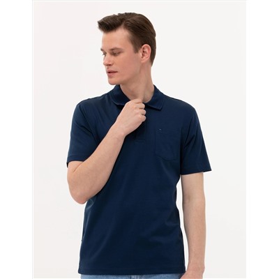 Lacivert Regular Fit Polo Yaka Merserize Tişört