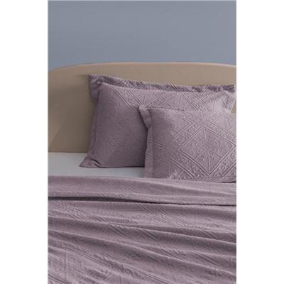 Marjolaina Çift Kişilik %100 Pamuk Yatak Örtüsü - Açık Mürdüm