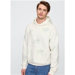 Oversized Vintage Soft Print Hoodie