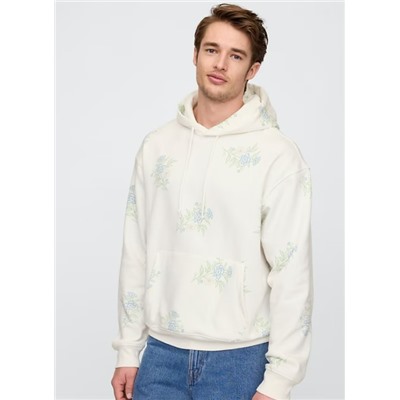 Oversized Vintage Soft Print Hoodie