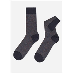Kurze Herrensocken mit Cashmere und Punktemuster