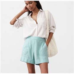 Linen-Blend Pull-On Short