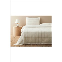 English Home Graph İpliği Boyalı Tek Kişilik Nevresim Takımı Bej 10040289