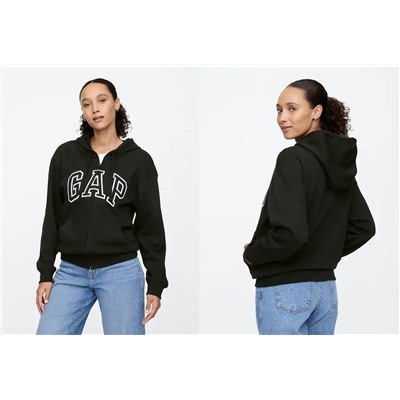 Relaxed Gap Logo Zip Hoodie
