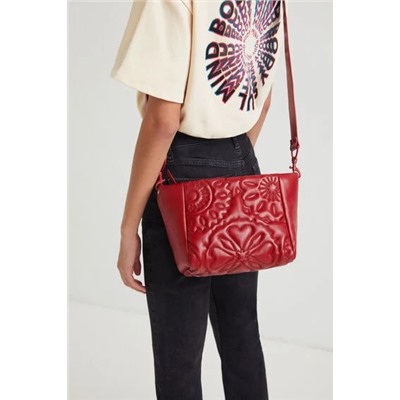 Bolso bandolera piel acolchada
