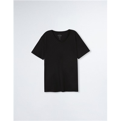 V-neck T-shirt, Men, Black