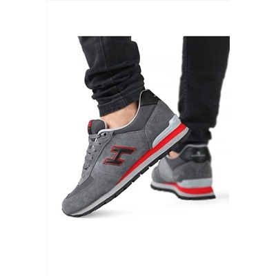 Hammer JackPeru Unisex Sneaker Günlük Spor Ayakkabı 19250 Meet Gri Kırmızı Laci